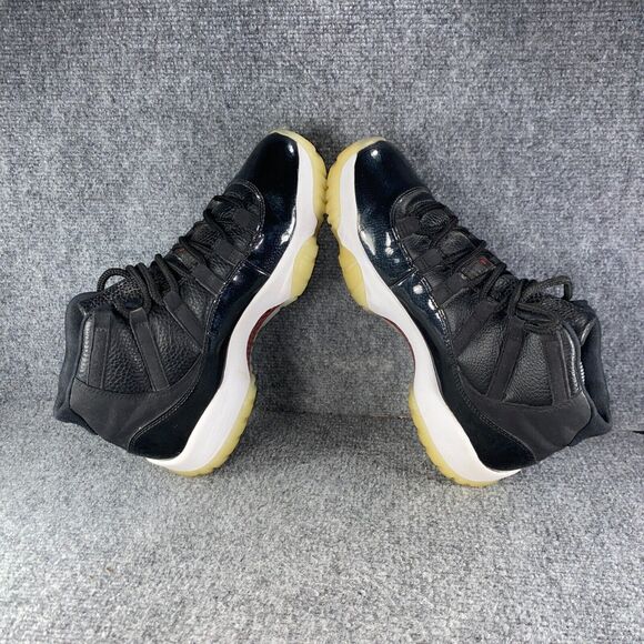 Jordan 11 Retro 72-10 Mens Size 8.5 Shoes Black Red Athletic Basketball Sneakers - Picture 6 of 13